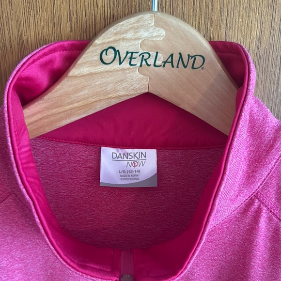 NWT Danskin performance Pink Quarter-Zip Long Sleeve Top Size L - Picture 2 of 9